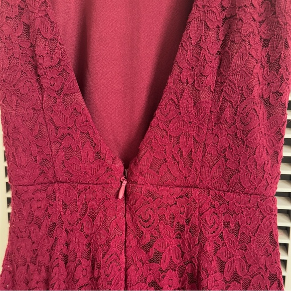 Lulu’s Ephemeral Allure Burgundy Lace Maxi Dress - Picture 7 of 7